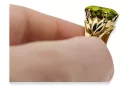 Yellow Peridot Or jaune 8 carats Anneau Style vintage vrc029x-yp Art Deco Bijoux Art Déco russes, style URSS